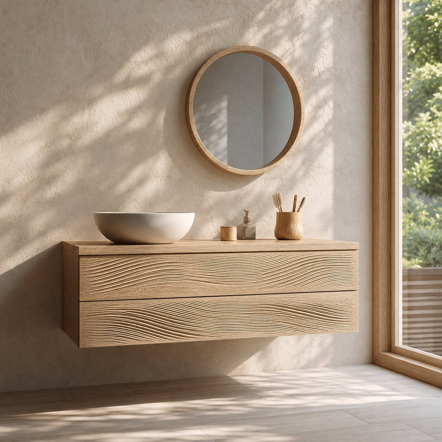 Mid Century Floating Bathroom Vanity Cabinet Modern Bathroom Furniture
