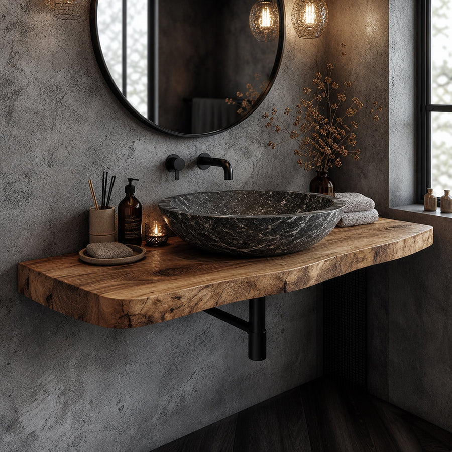 Mid Century Floating Bathroom Vanity Modern Compact Washroom