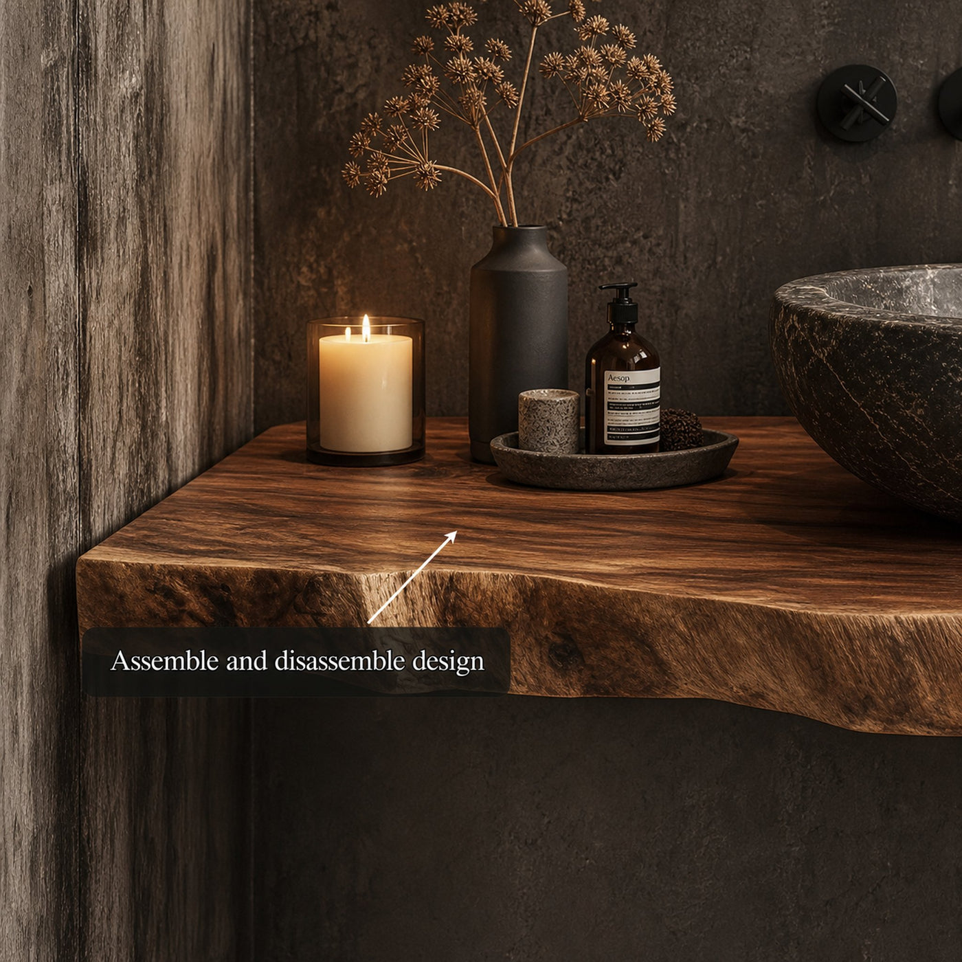 Mid Century Floating Bathroom Vanity Modern Washroom - product view 3