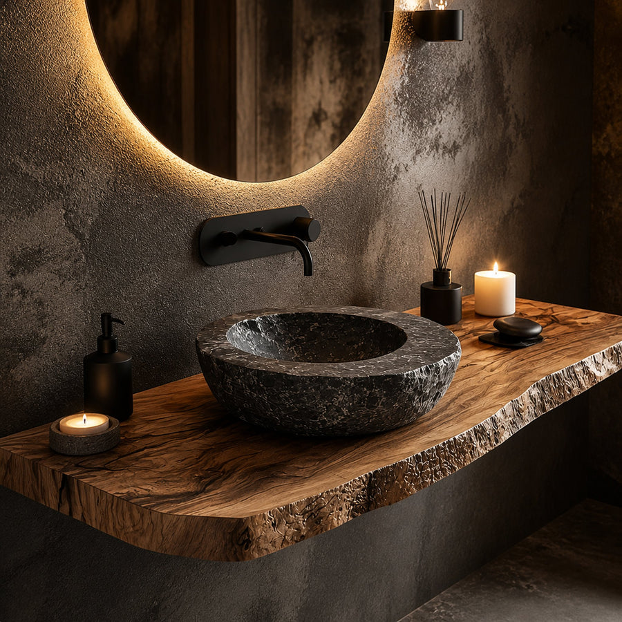 Mid Century Floating Vanity Countertop Bathroom