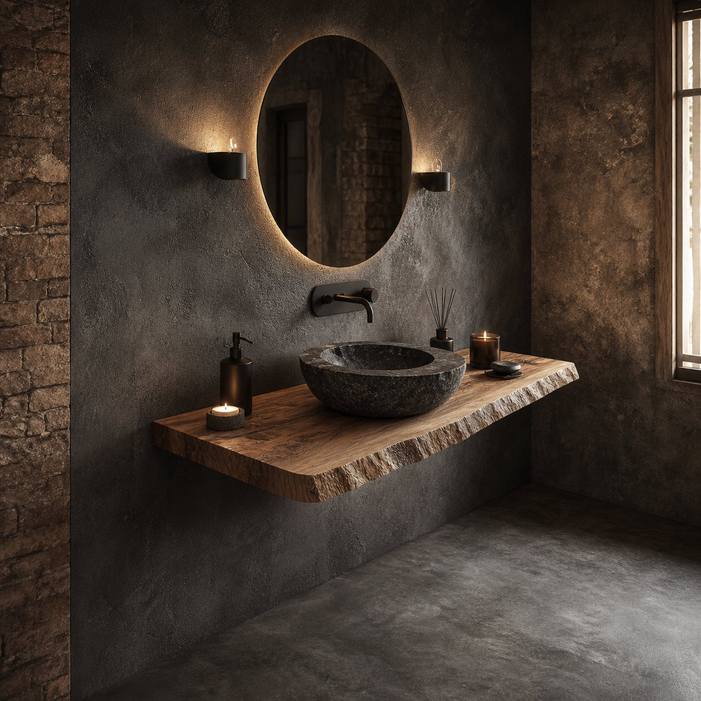 Mid Century Floating Vanity Countertop Bathroom - product view 2