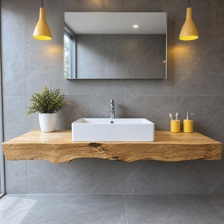 Mid Century Floating Vanity For Bathroom Decor