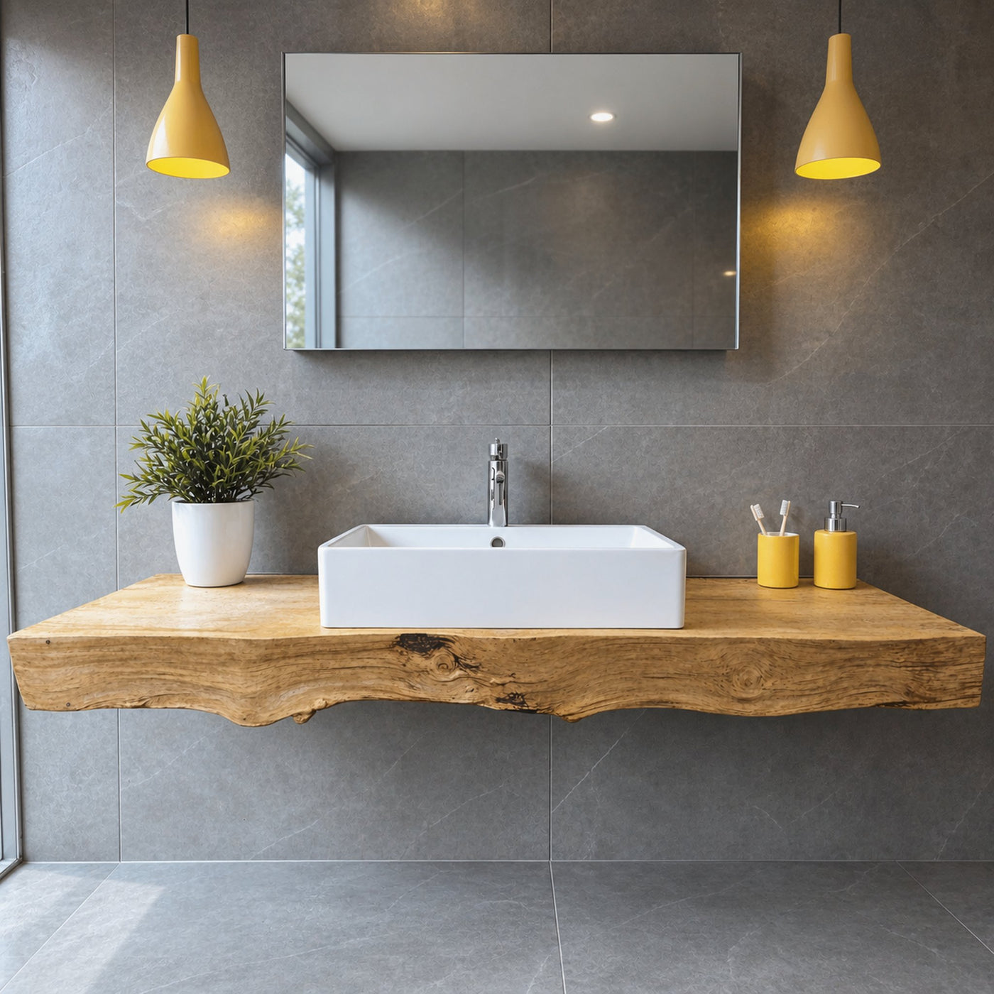 Mid Century Floating Vanity For Bathroom Decor