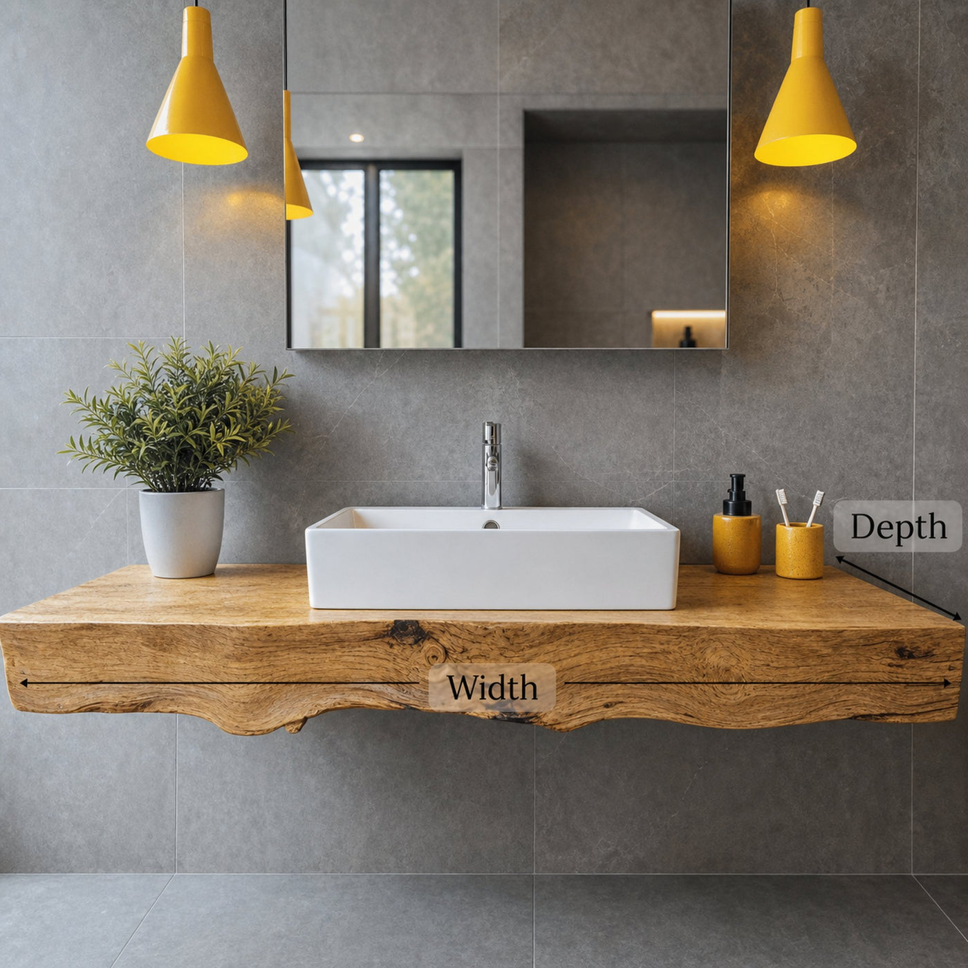 Mid Century Floating Vanity For Bathroom Decor - product view 3
