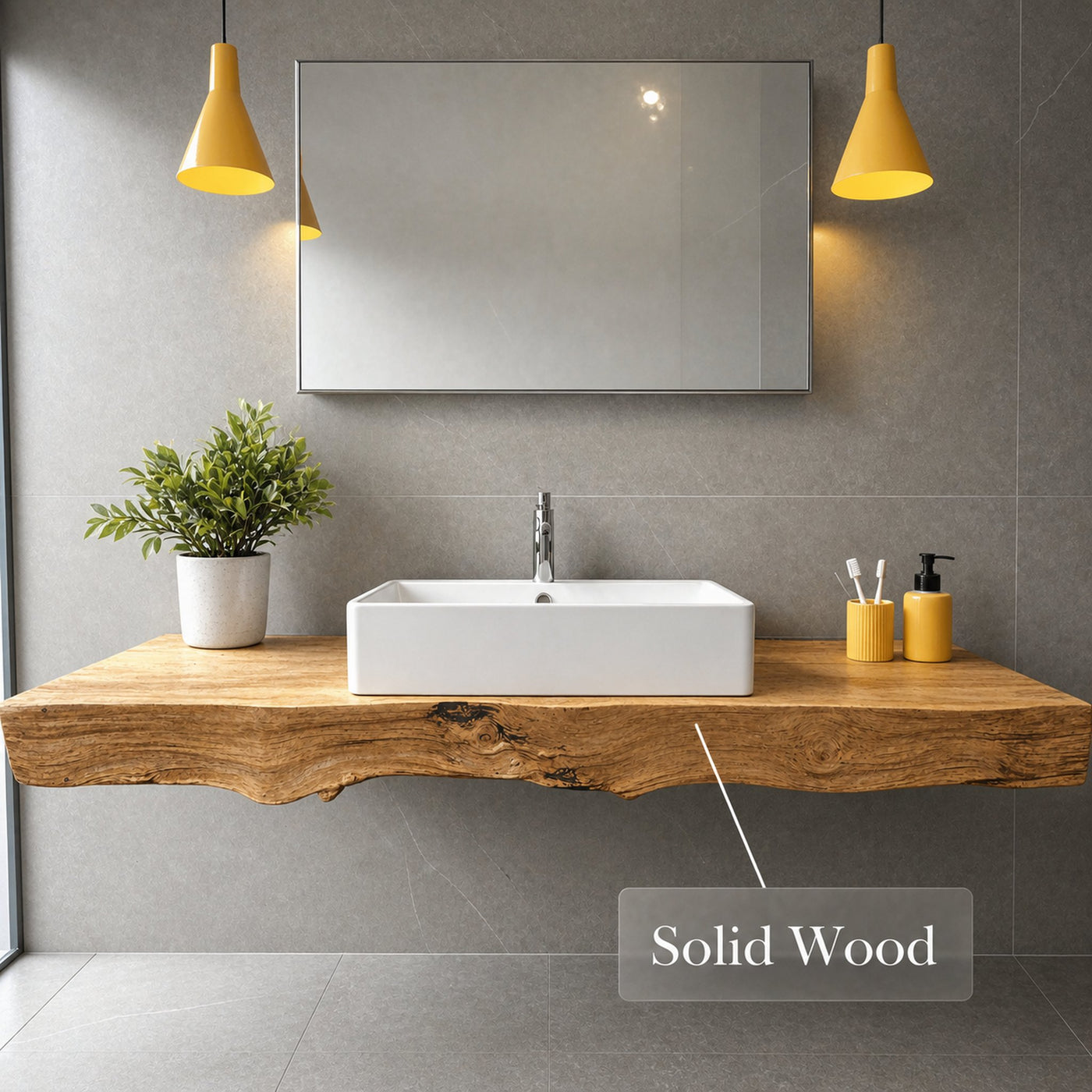 Mid Century Floating Vanity For Bathroom Decor - product view 4