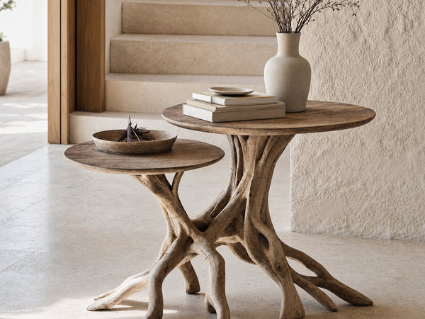 Mid Century Live Edge End Table Home Decor