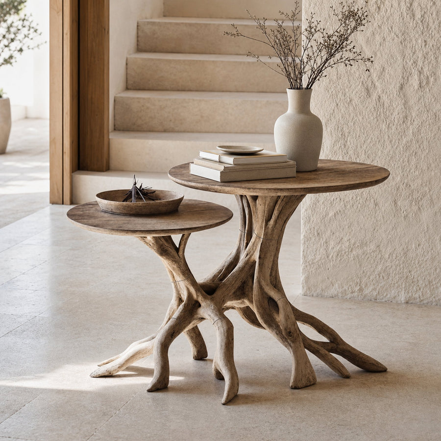 Mid Century Live Edge End Table Home Decor