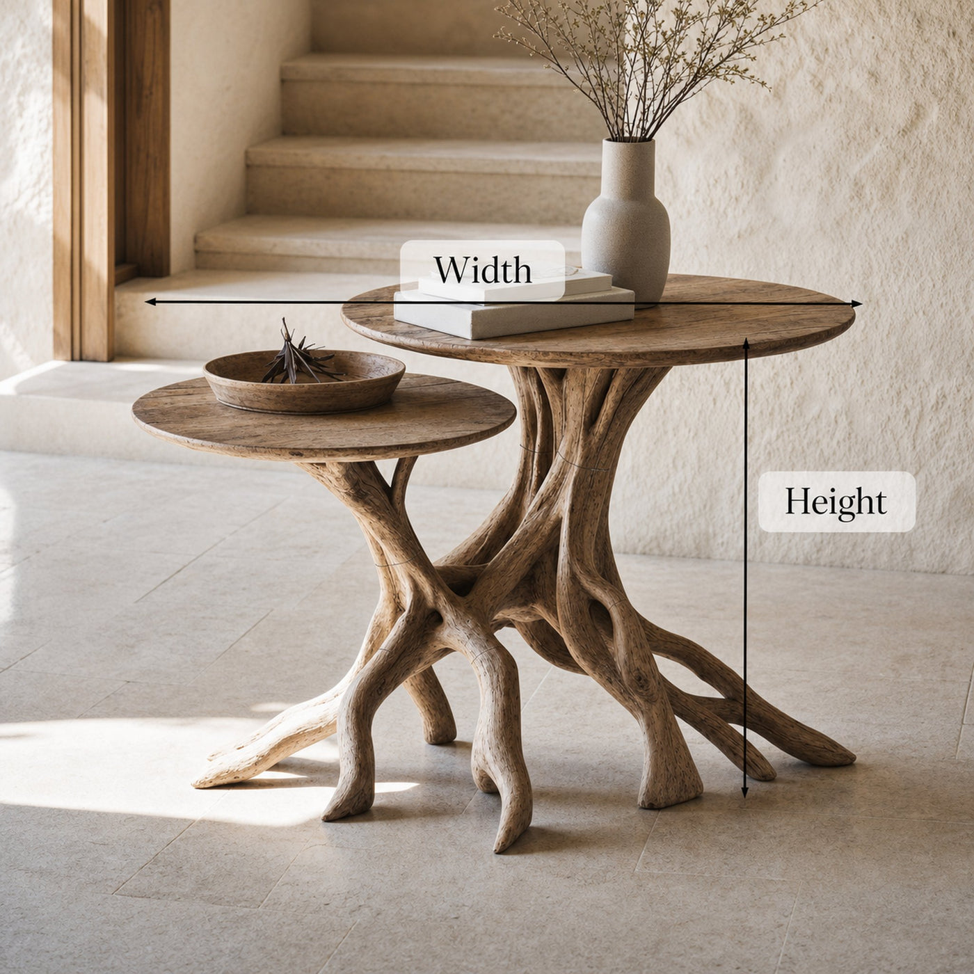 Mid Century Live Edge End Table Home Decor - product view 6