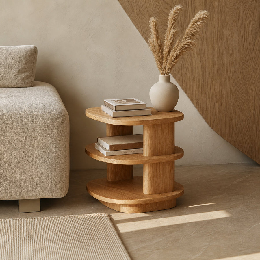 Mid Century Modern Small Side Table Living Reading Nook