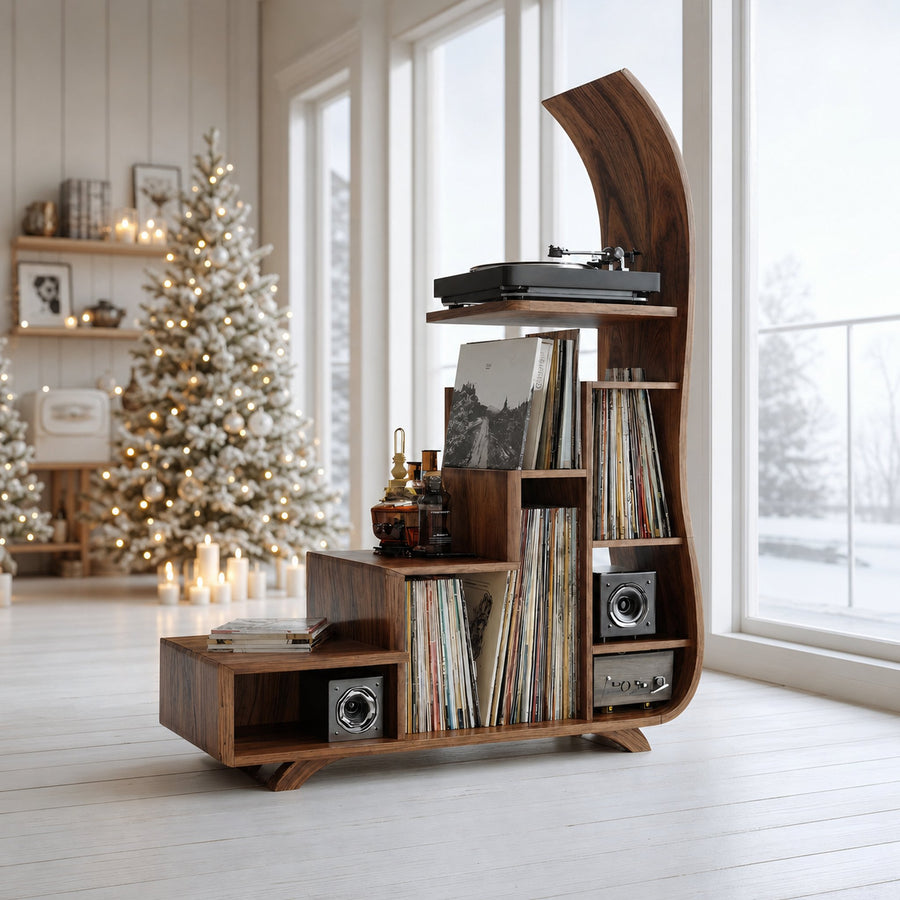Mid Century Record Stand For Furniture Decor Holiday Edition