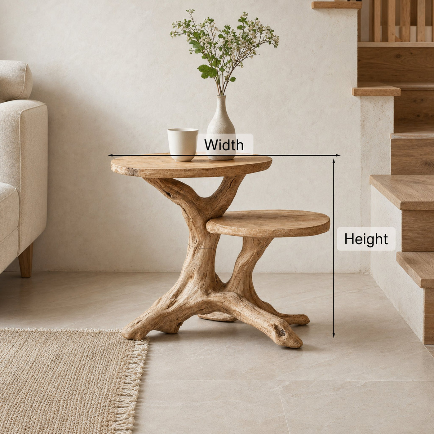 Mid Century Round End Table For Living Room - product view 6