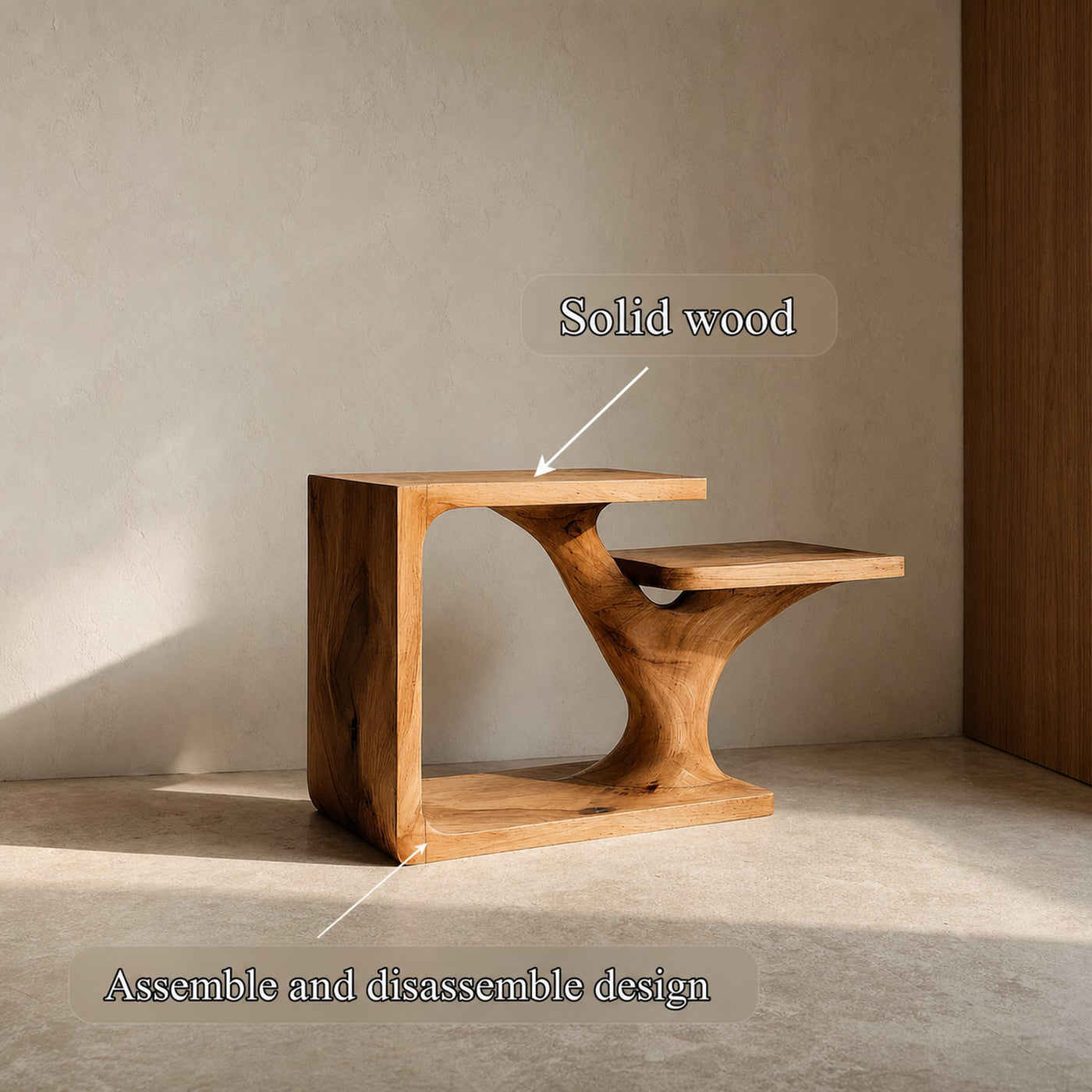 Mid Century Side Table For Living Room Or Bedroom - product view 3