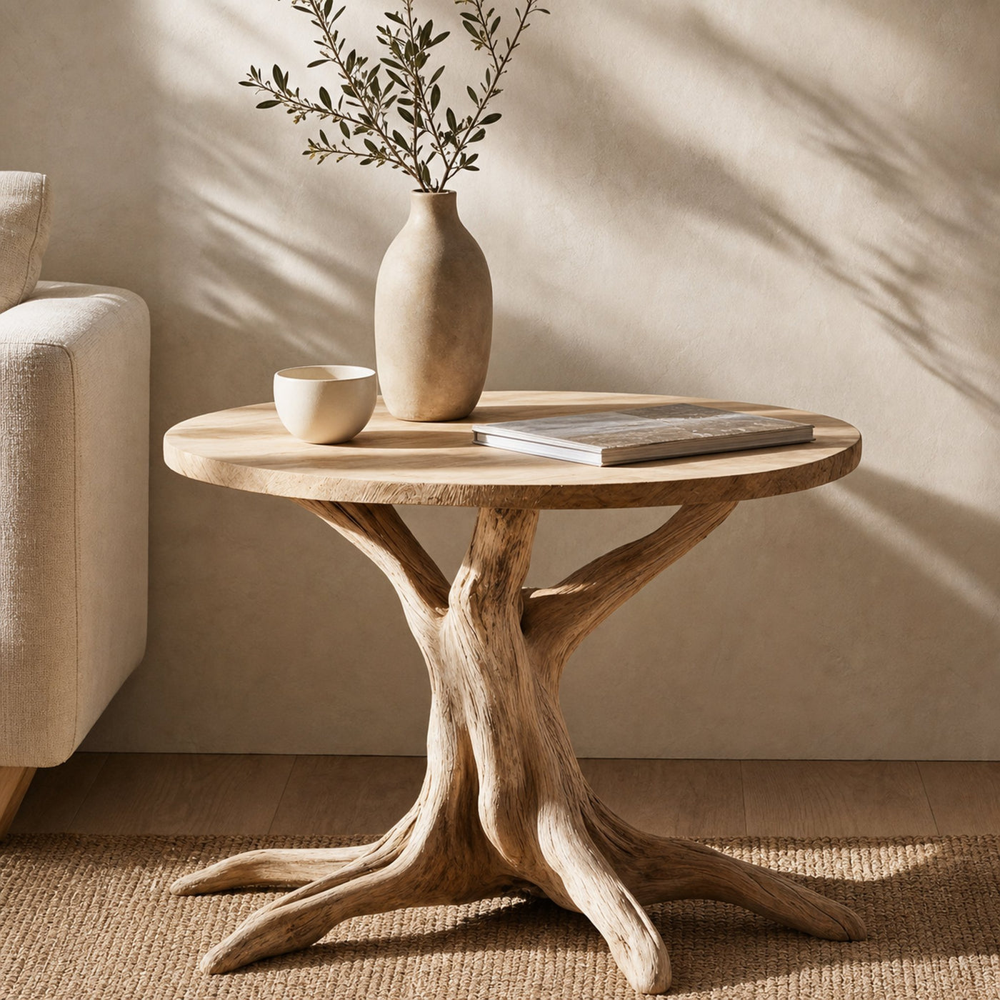 Mid Century Solid Wood End Table For Living Room Decor And Display - product view 3