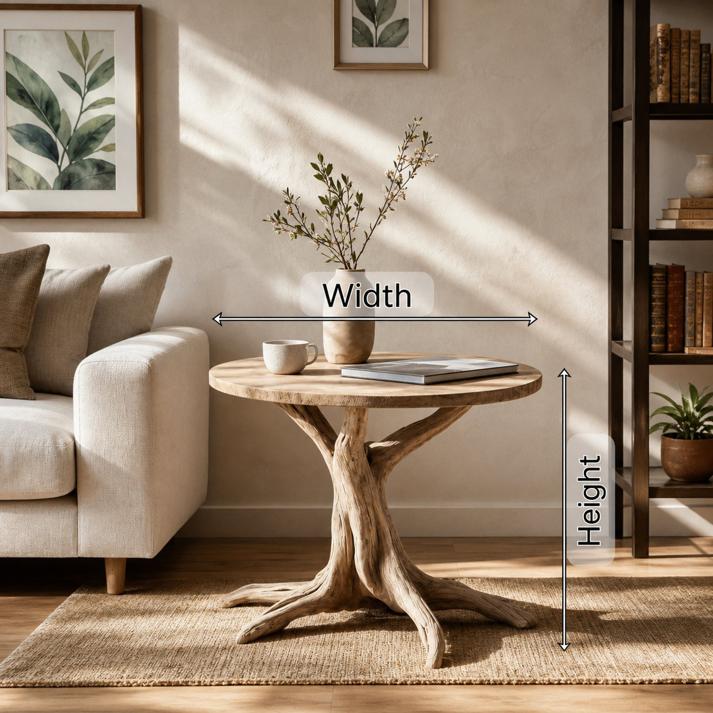 Mid Century Solid Wood End Table For Living Room Decor And Display - product view 5