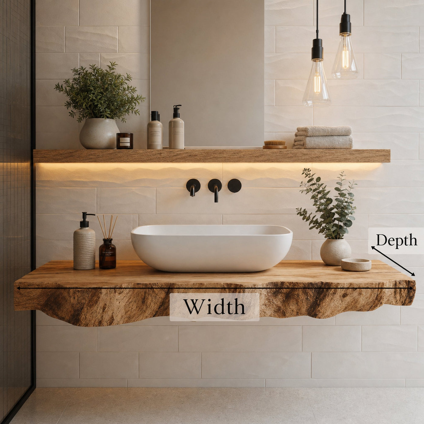 Mid Century Solid Wood Vanity Bathroom Decor Ideas - product view 3