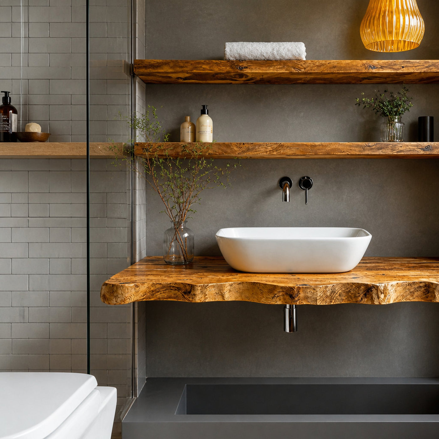 Mid Century Solid Wood Vanity Bathroom Furniture - product view 2