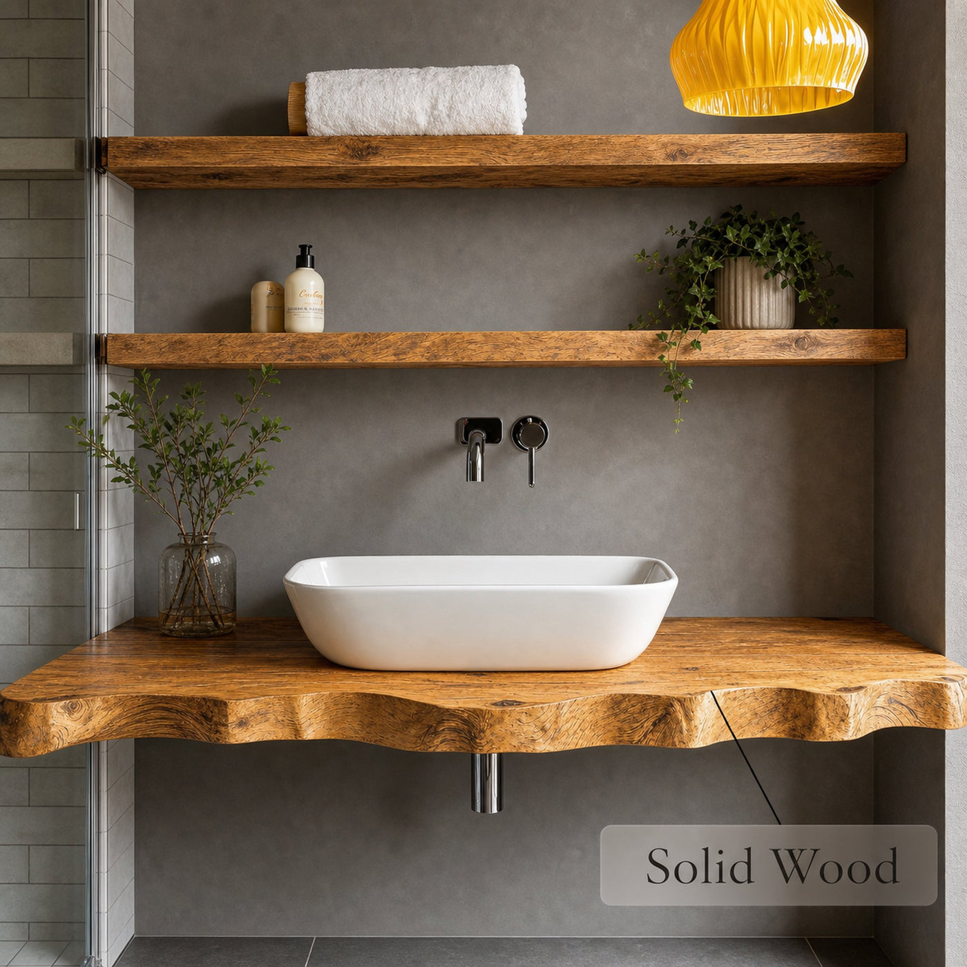 Mid Century Solid Wood Vanity Bathroom Furniture - product view 3