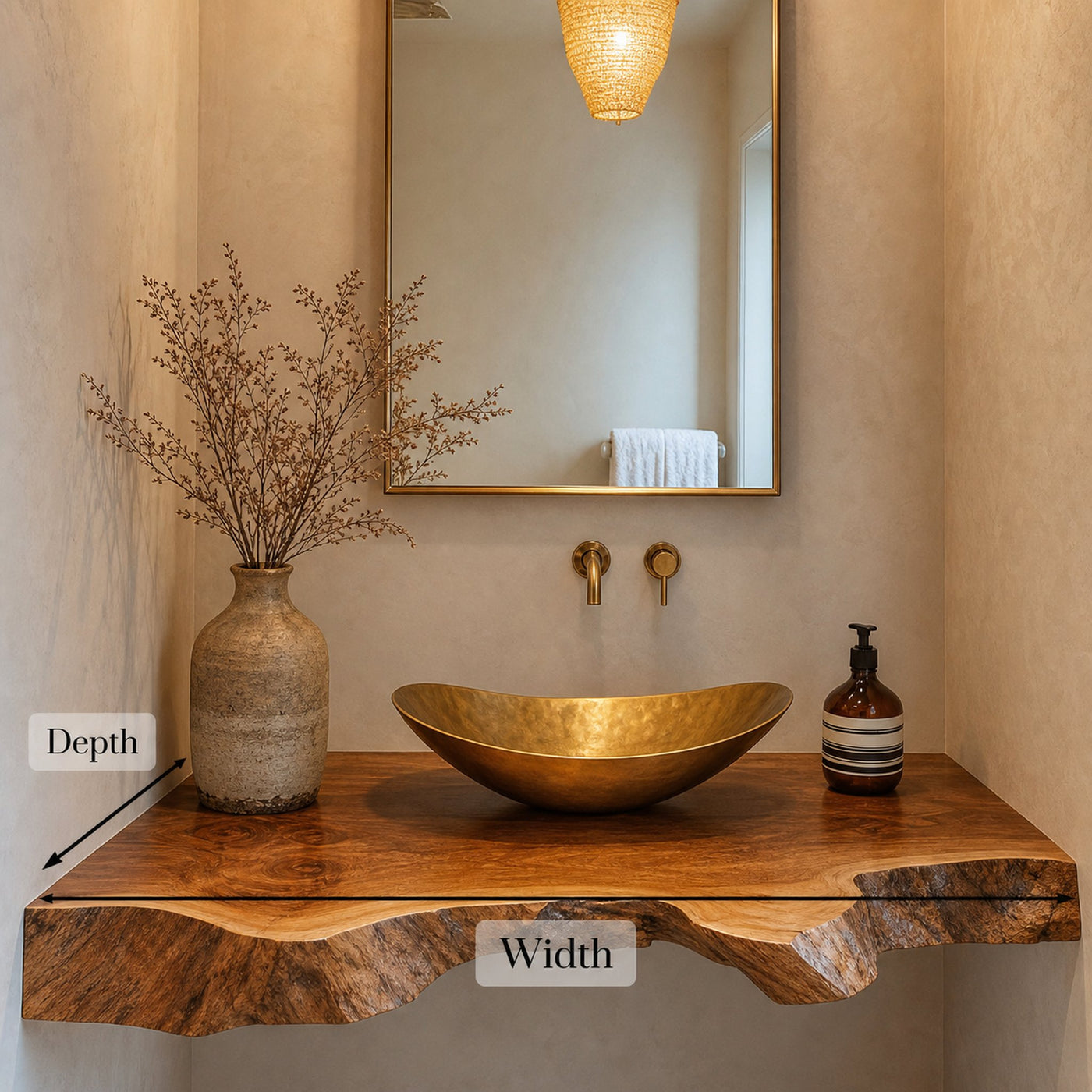 Mid Century Solid Wood Vanity For Bathroom Decor - product view 7