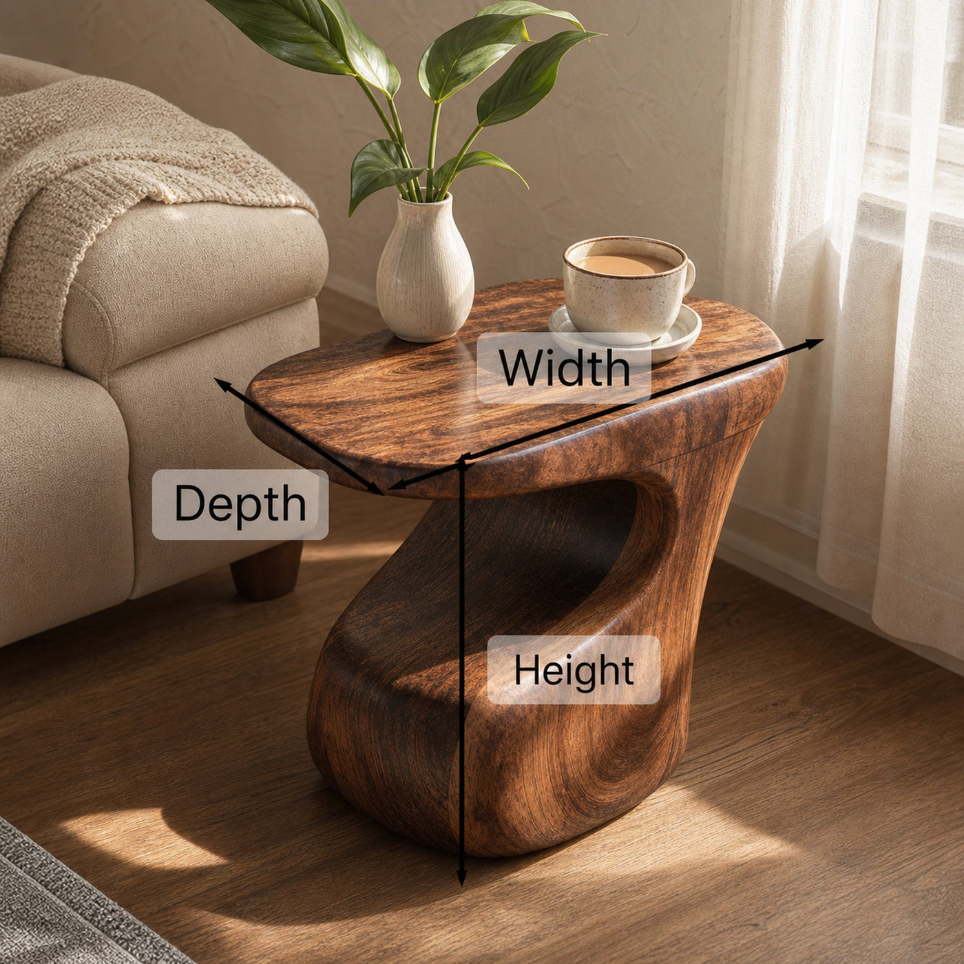 Mid Century Wooden End Table For Stylish Living Room - product view 6