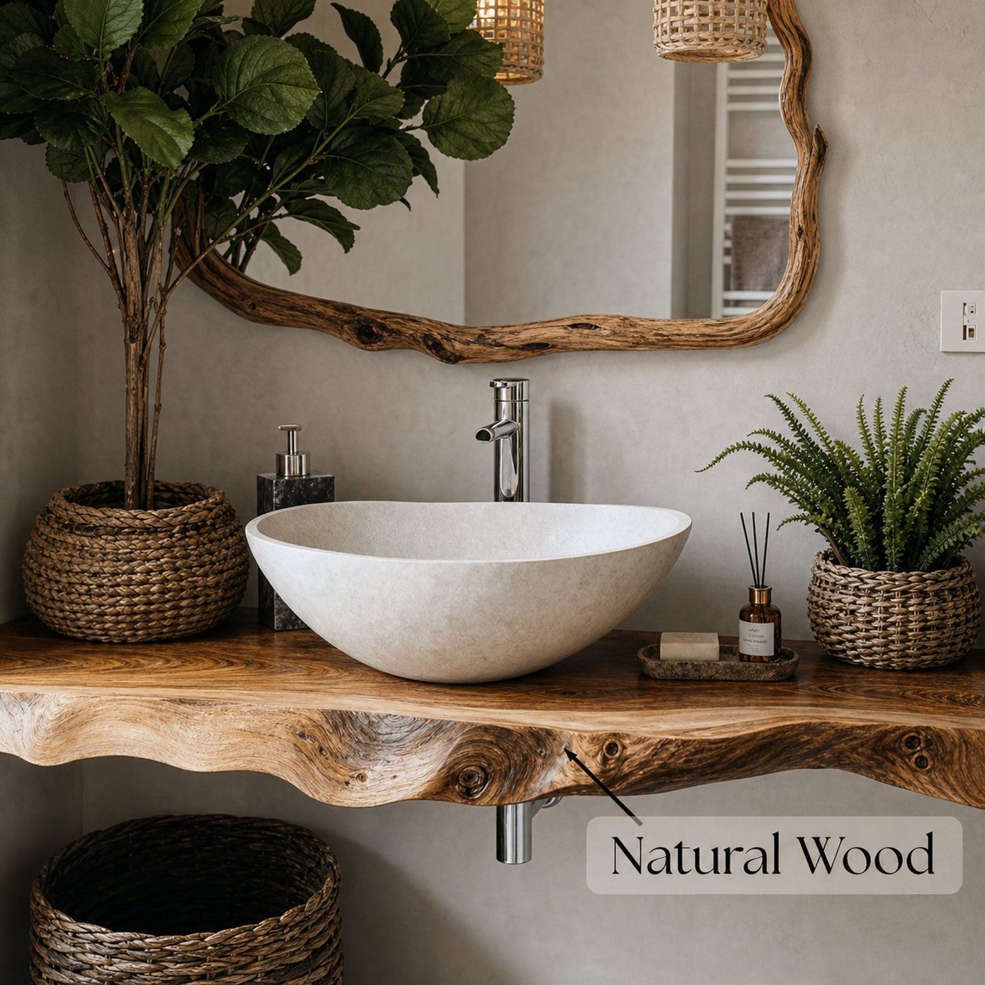 Mid Century Wooden Floating Vanity For Bathroom Design - product view 5