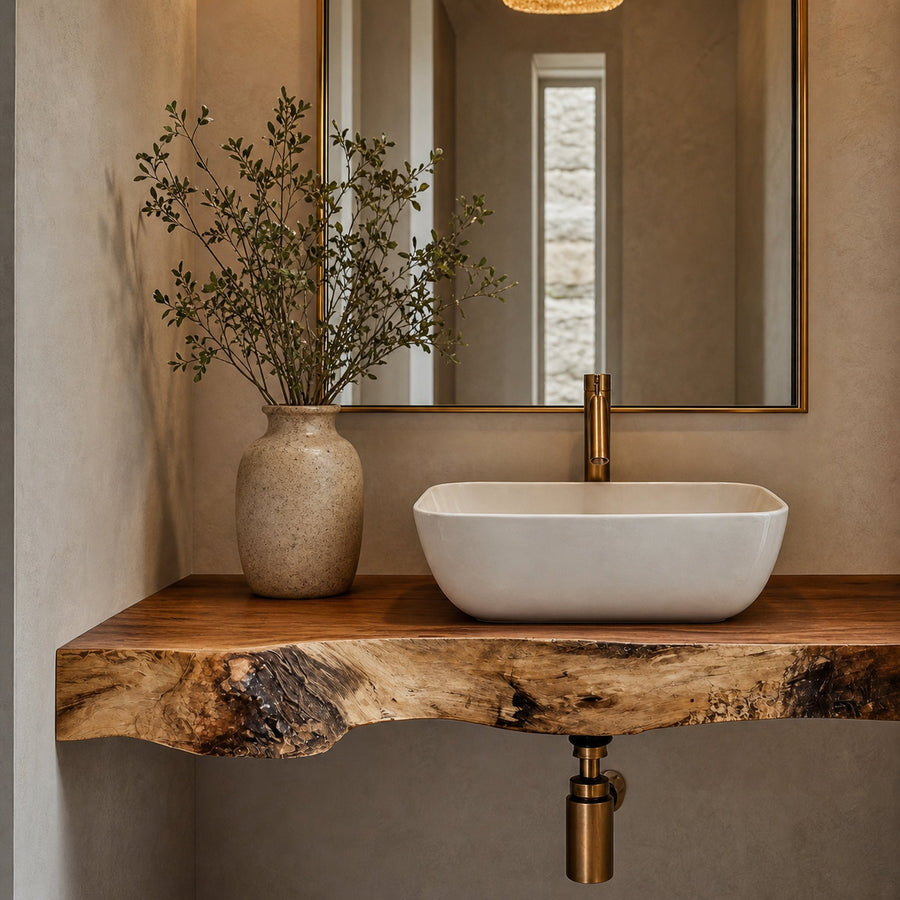 Mid Century Wooden Vanity Bathroom Furniture