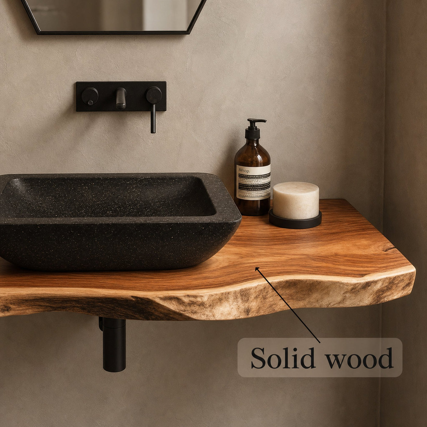 Midcentury Bathroom Vanity Floating Hallway - product view 4