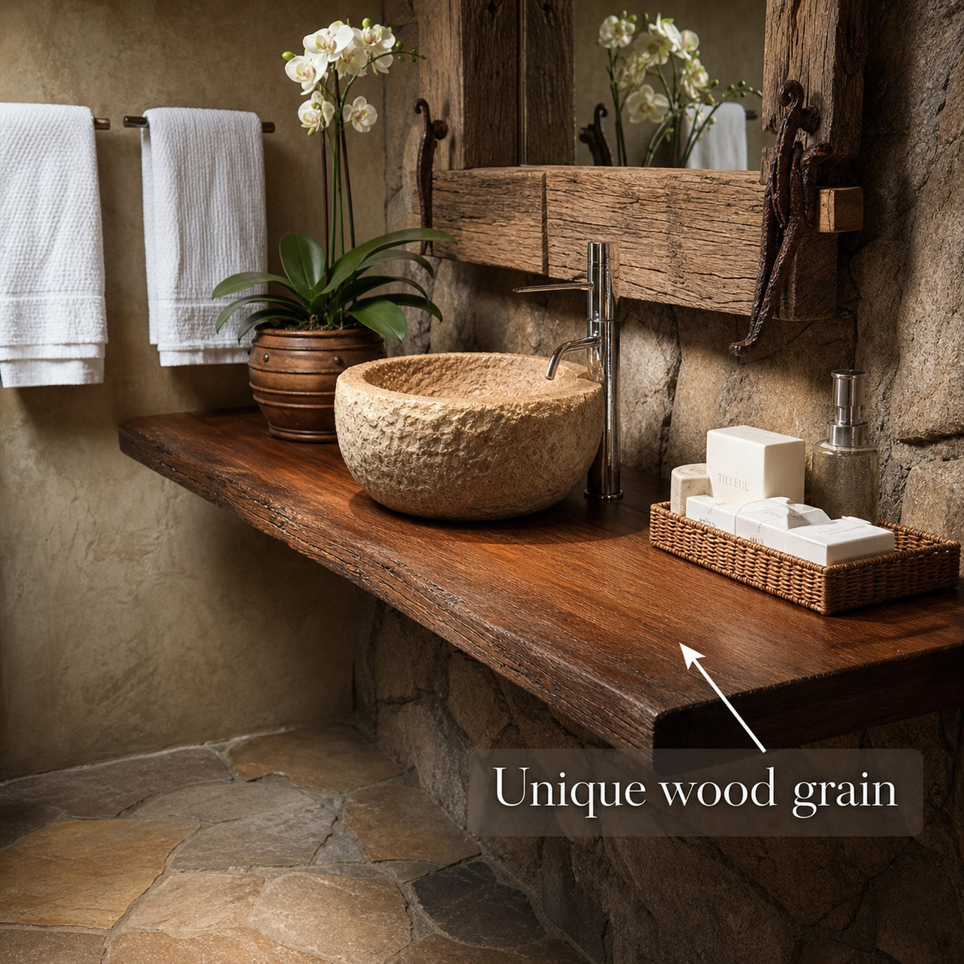 Midcentury Floating Shelf Modern Vanity Bathroom - product view 4