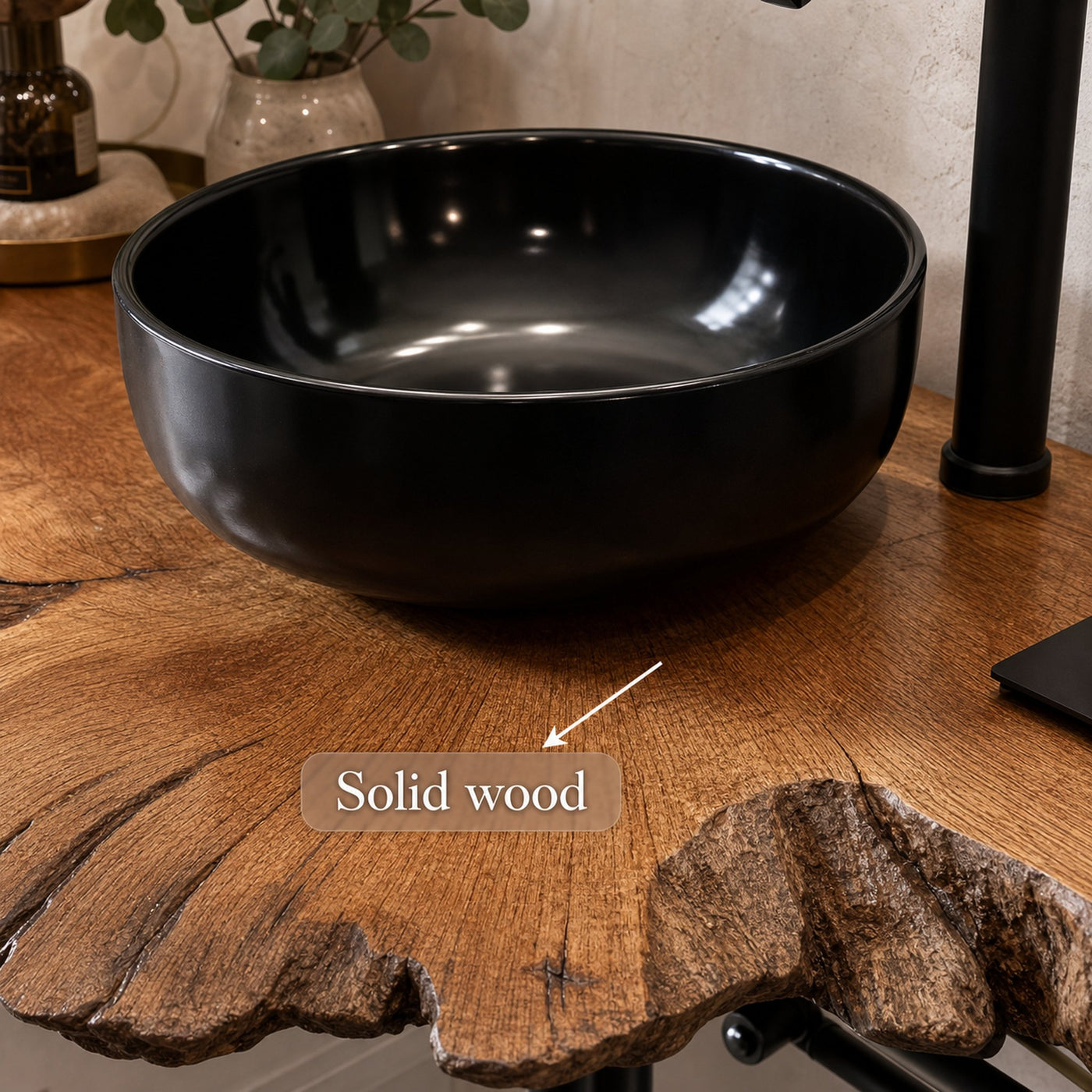 Midcentury Floating Shelf Narrow Vanity Powder Room - product view 4