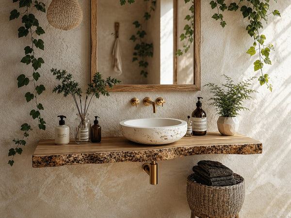 Riverline Gale Live Edge Floating Bathroom Vanity