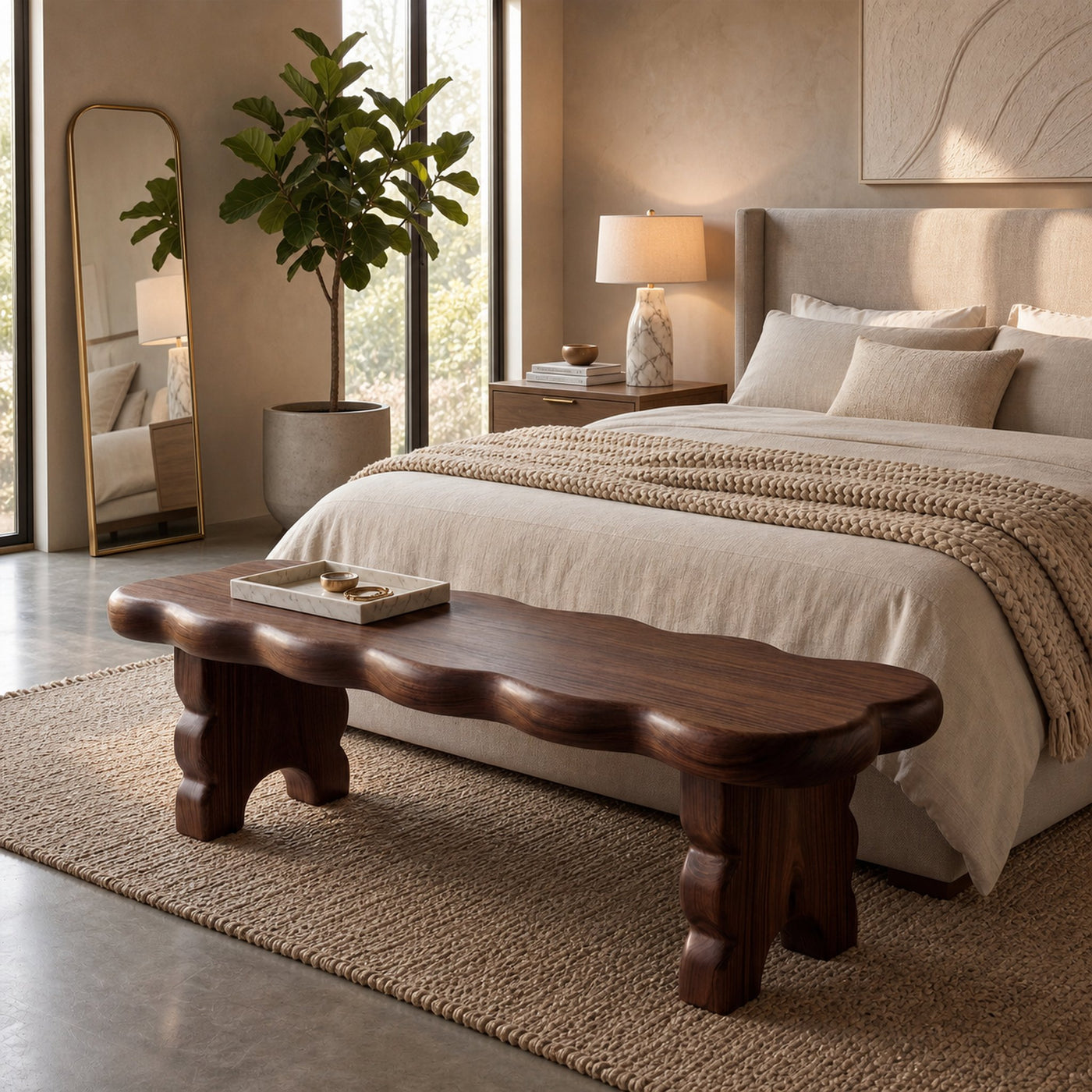 Minimalist Bench For Living Room Hallway - product view 6