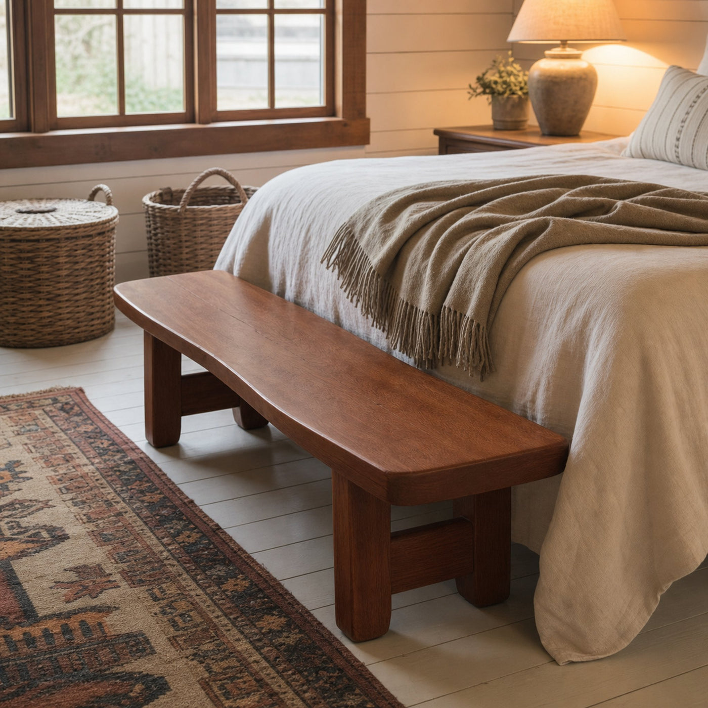 Minimalist End Of Bed Bench For Bedroom Entryway - product view 6