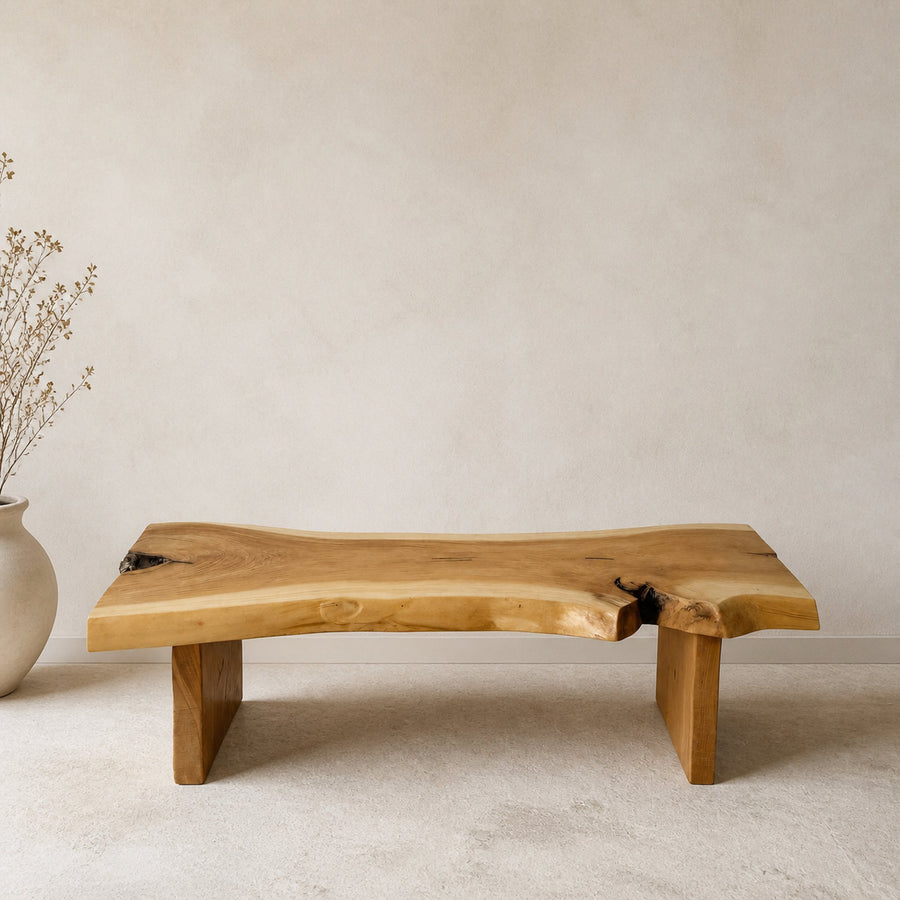 Minimalist Live Edge Bench For Entryway