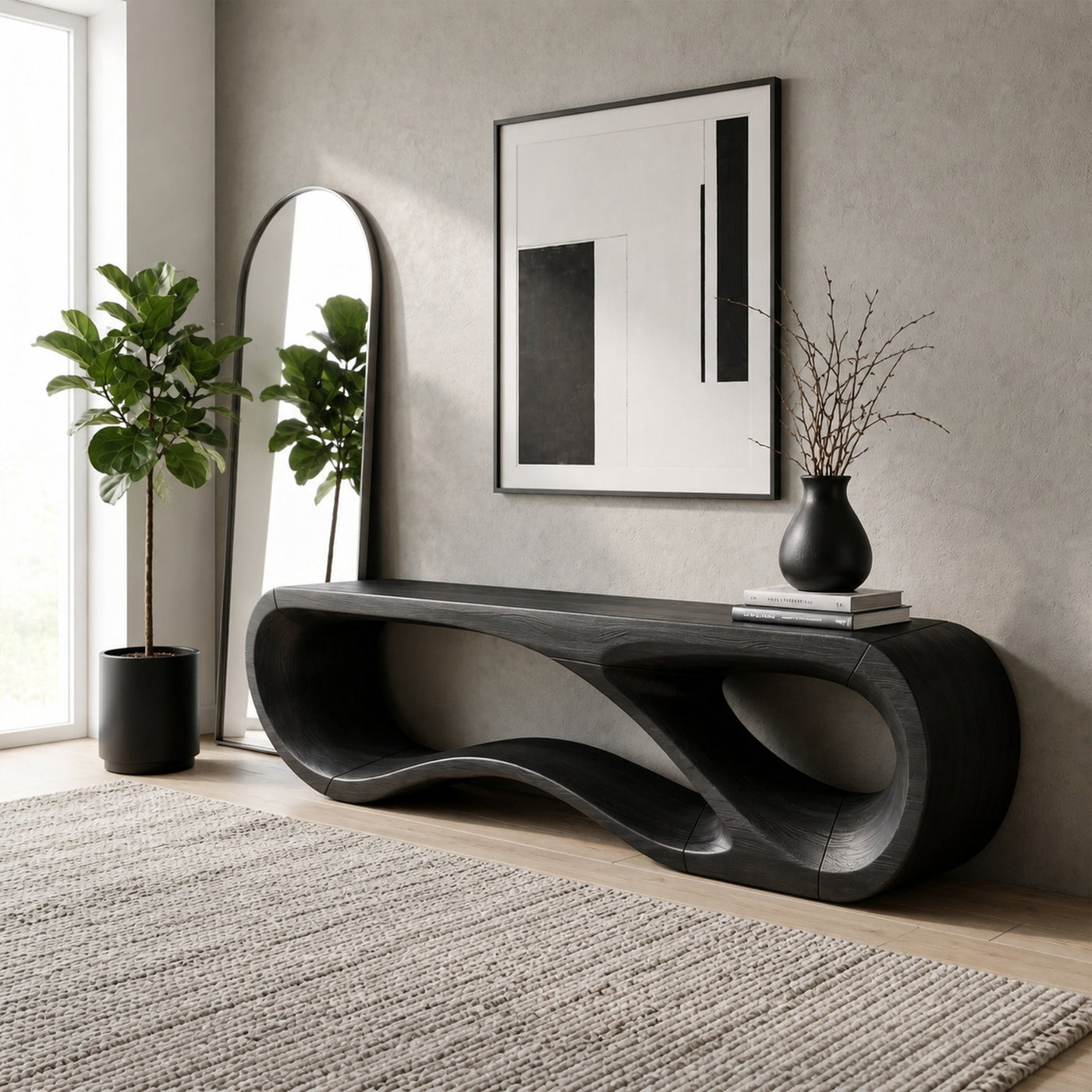 Minimalist Seating Bench For Entryway - product view 7