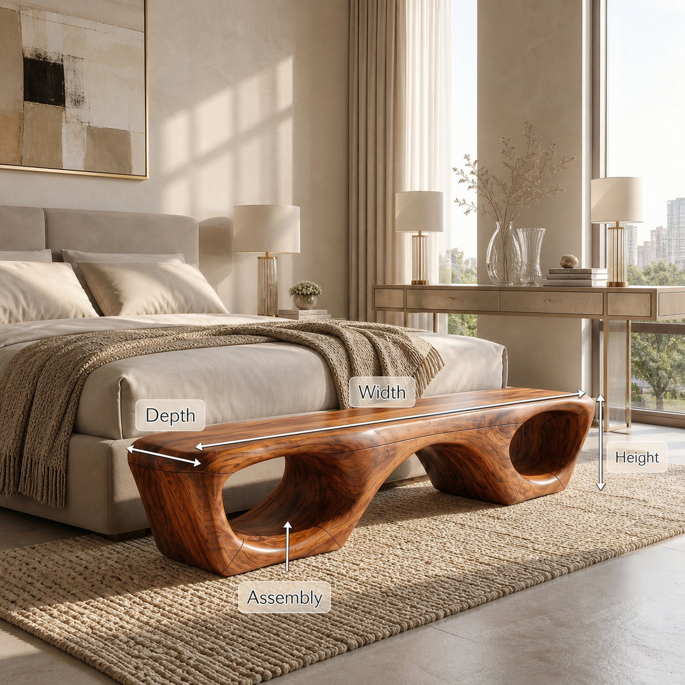 Modern Accent Bench For Bedroom - product view 8