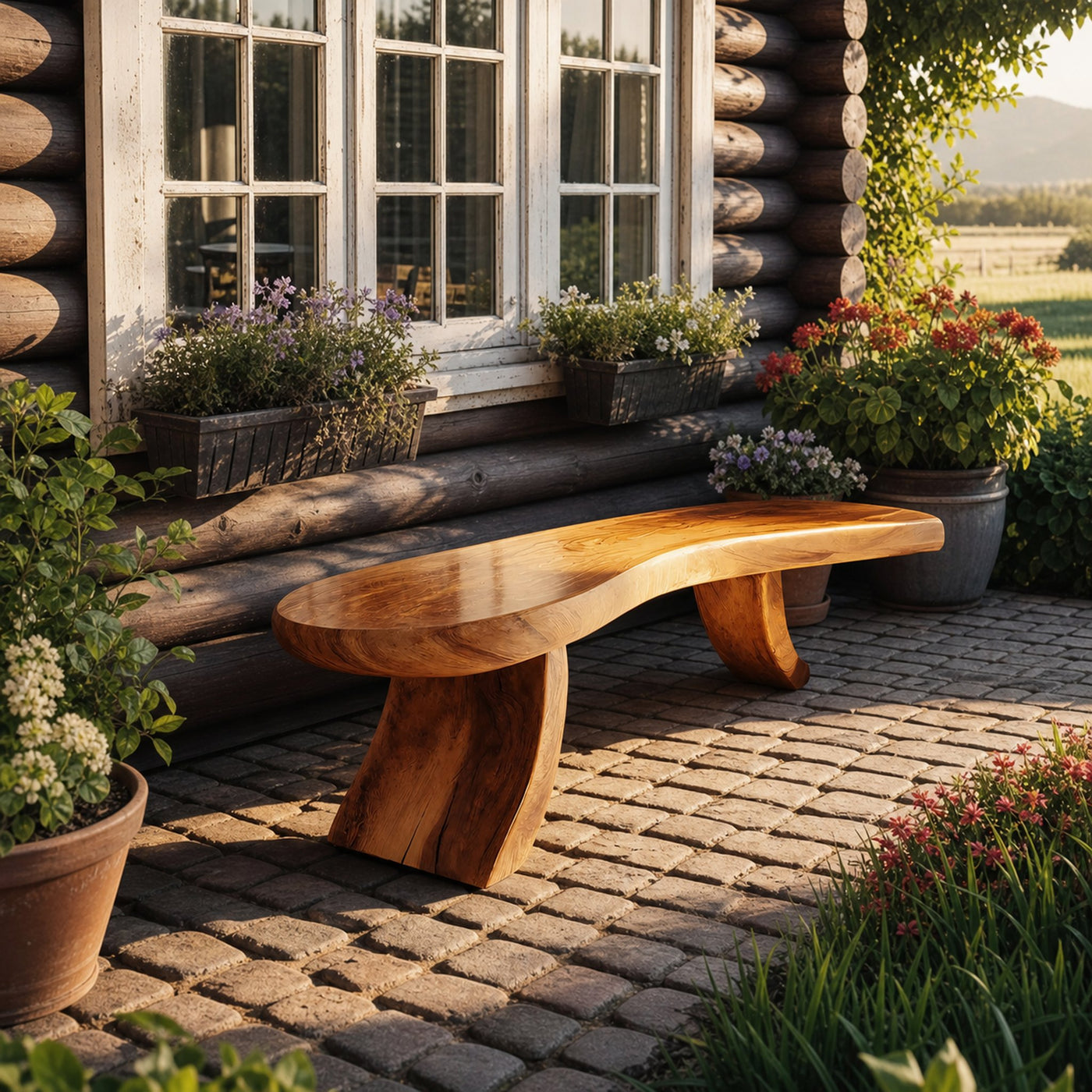 Modern Live Edge Entryway Bench For Minimalist Home Decor - product view 6