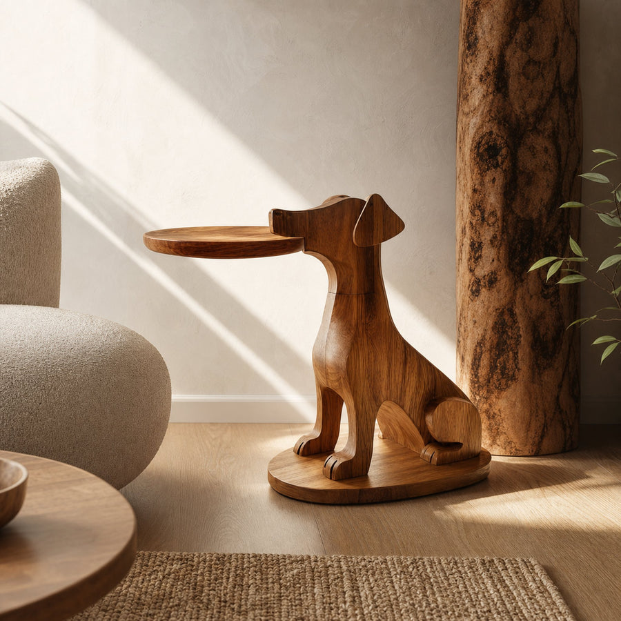 Modern Minimal Dog Side Table For Living Room And Small Space