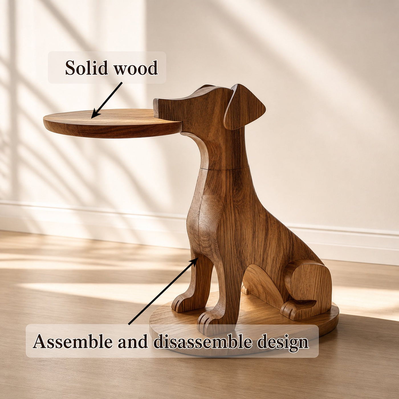 Modern Minimal Dog Side Table For Living Room And Small Space - product view 3