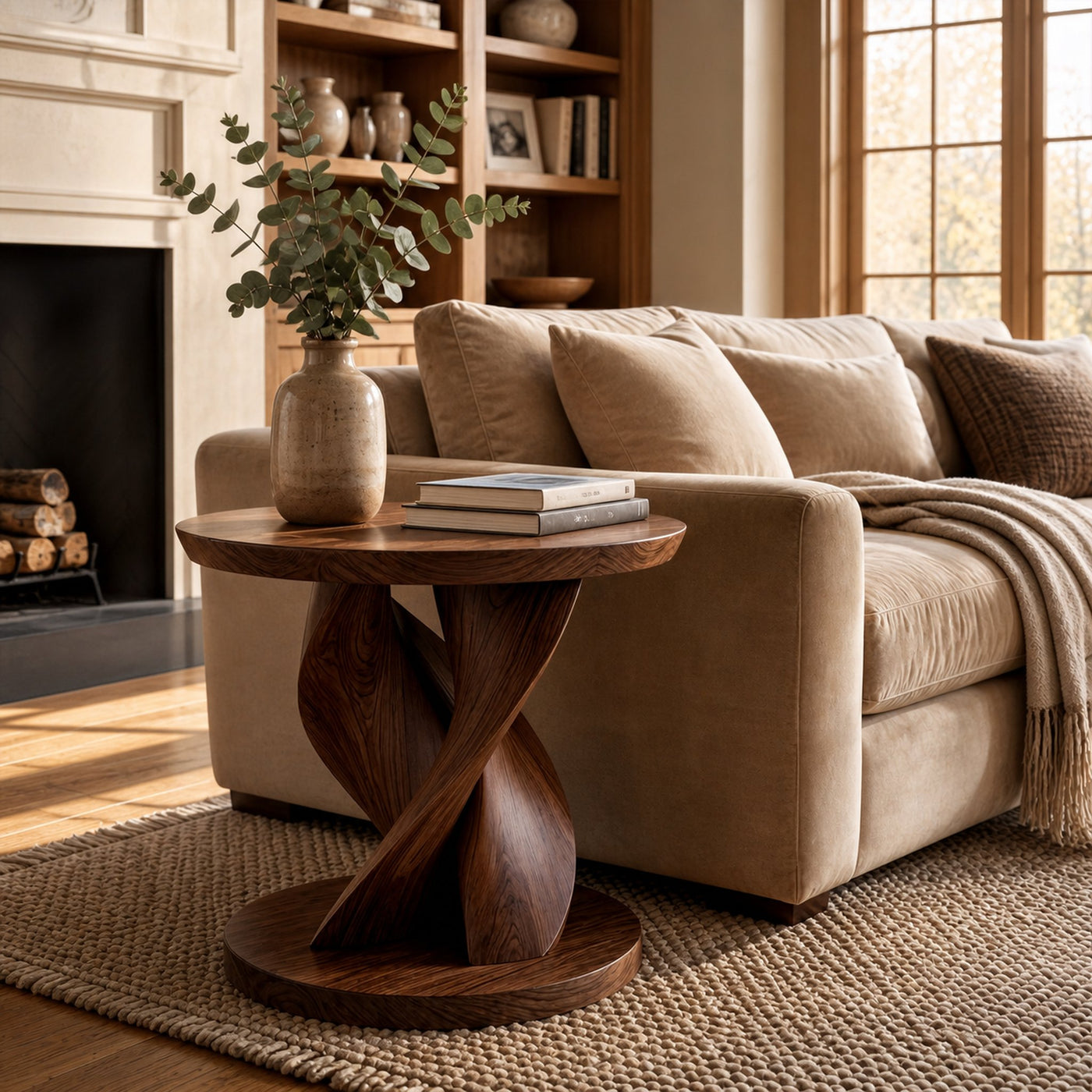 Modern Organic Side Table For Living Room And Bedroom