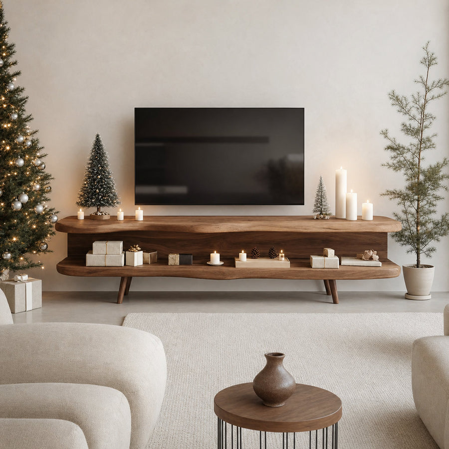 Modern Wooden TV Console For Holiday Living Room Furniture Decor