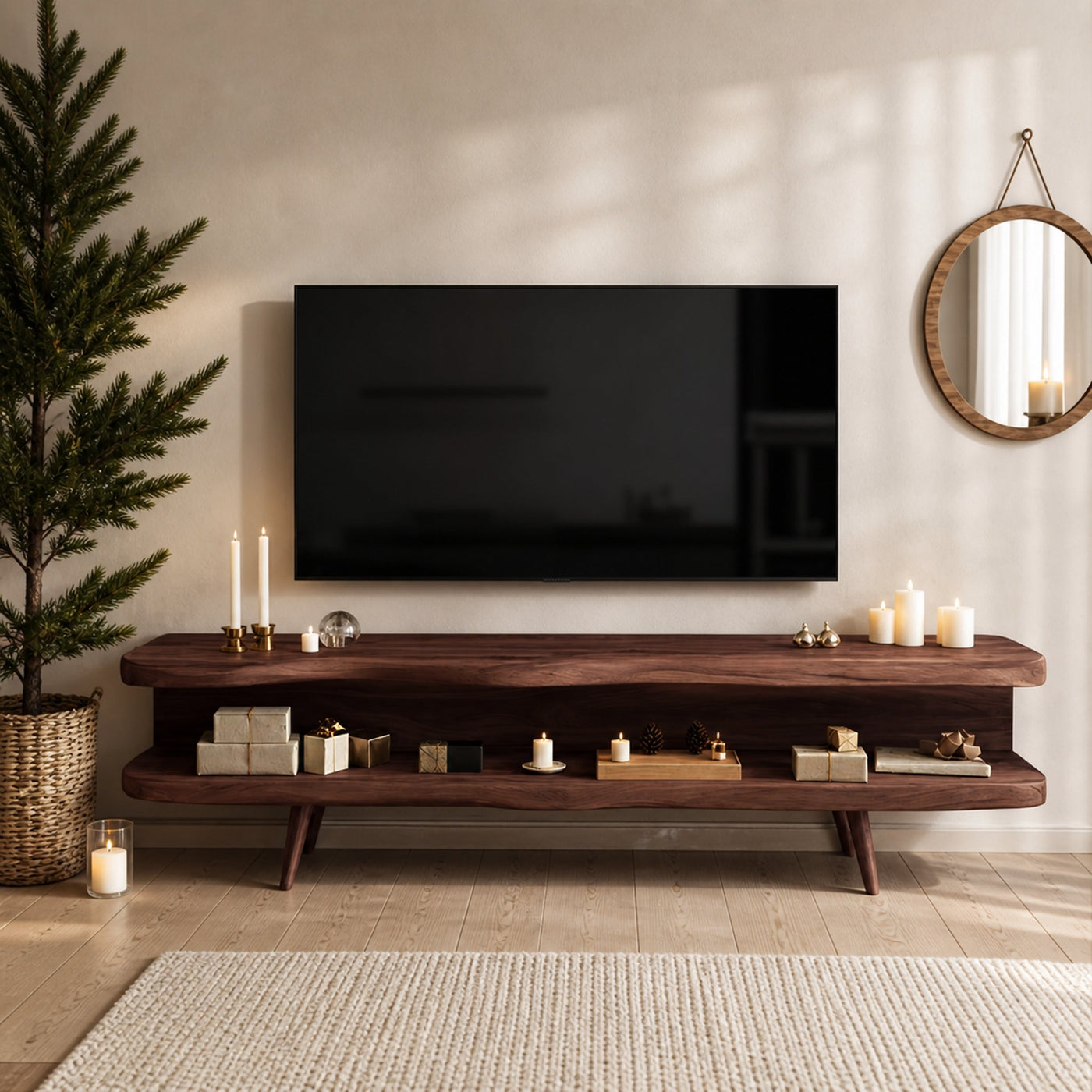 Modern Wooden TV Console For Holiday Living Room Furniture Decor - product view 7