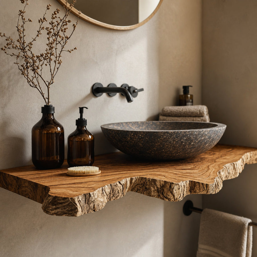 Natural Wood Bathroom Vanity