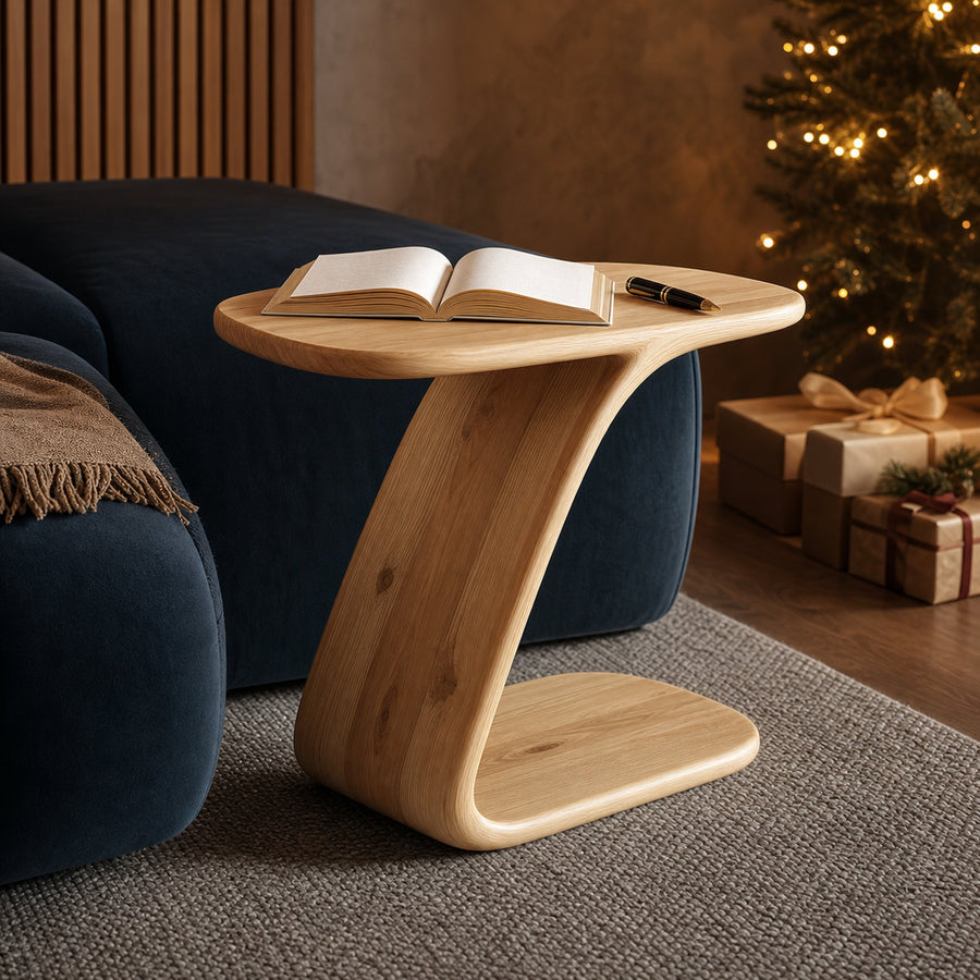 Organic Modern Accent Side Table For Living Room