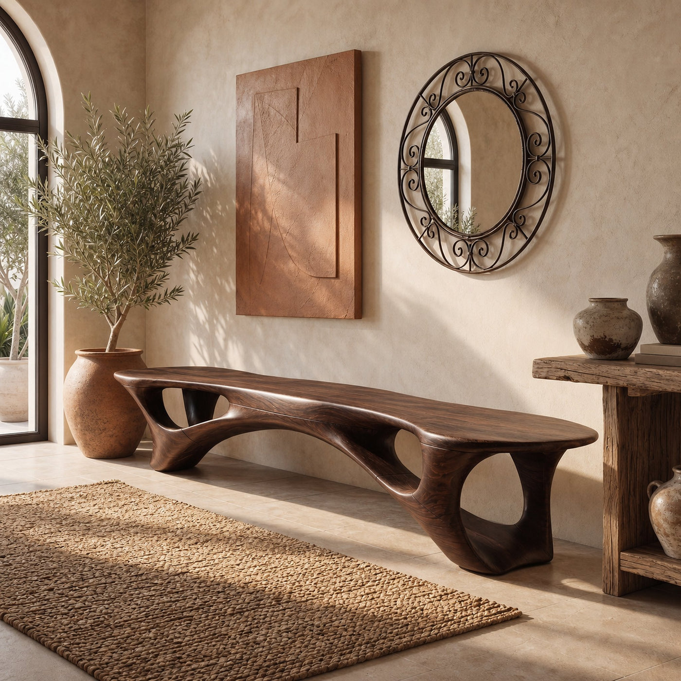 Organic Modern Bench For Bedroom Living Room - product view 6