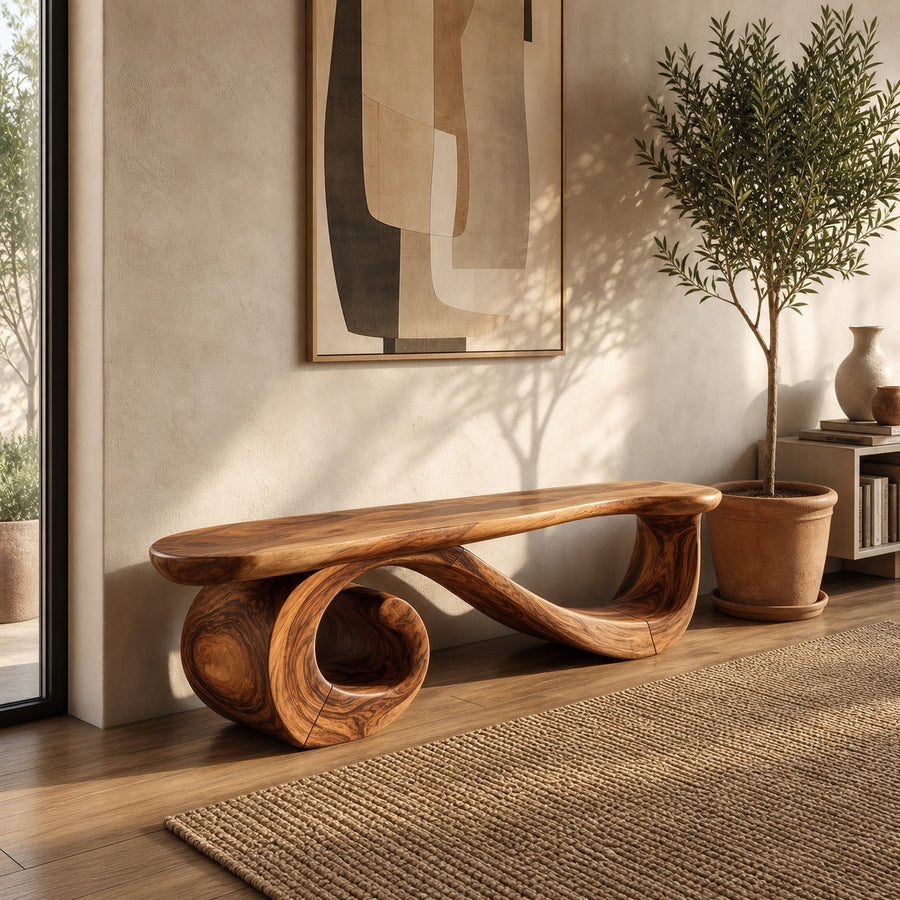 Organic Modern Bench For Living Room