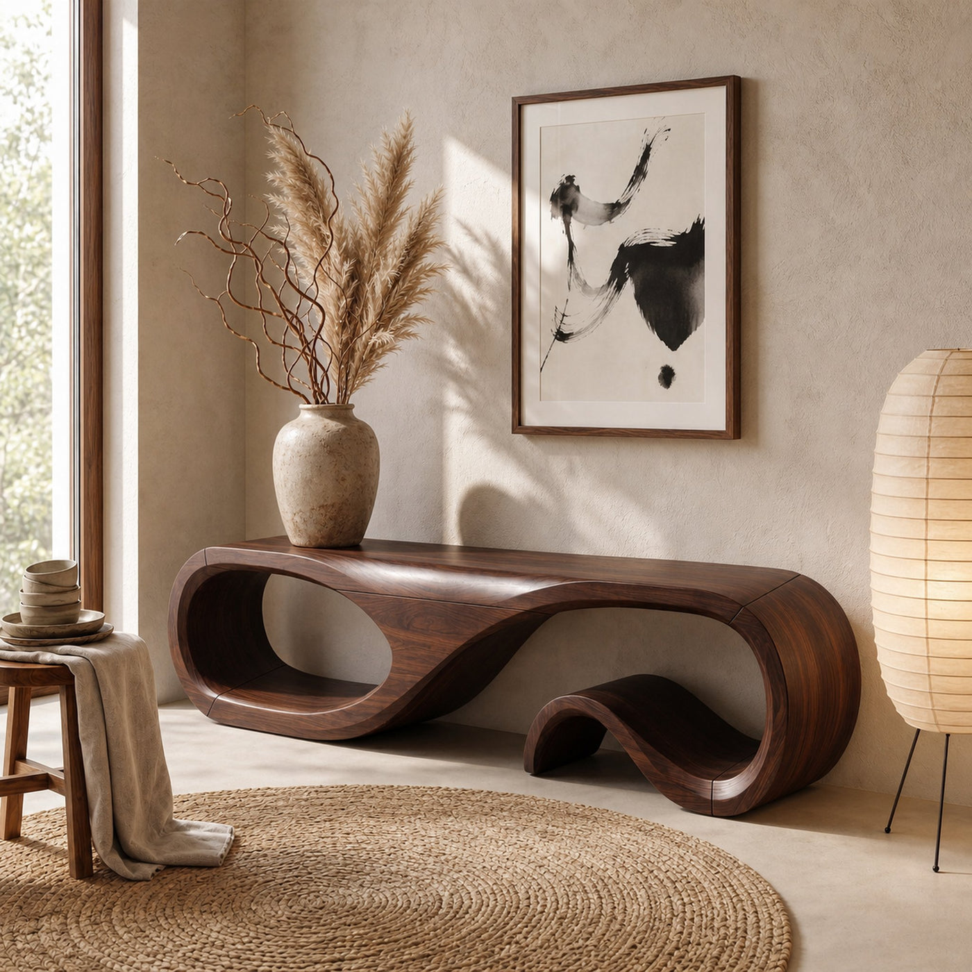 Organic Modern Bench For Waiting Area - product view 6