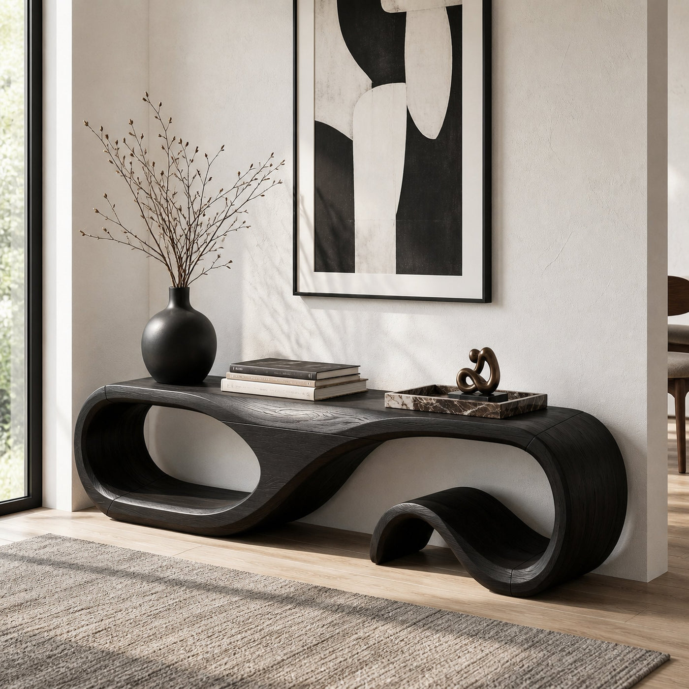 Organic Modern Bench For Waiting Area - product view 7