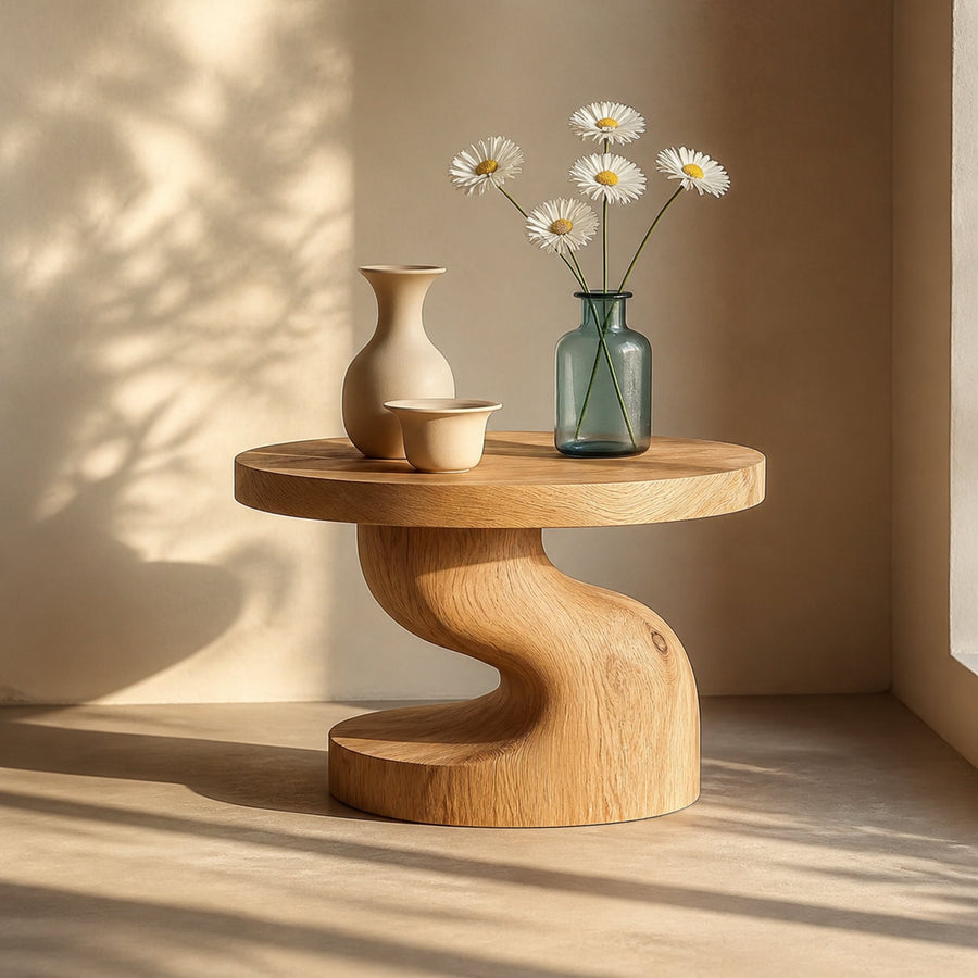 Organic Modern End Table For Living Room