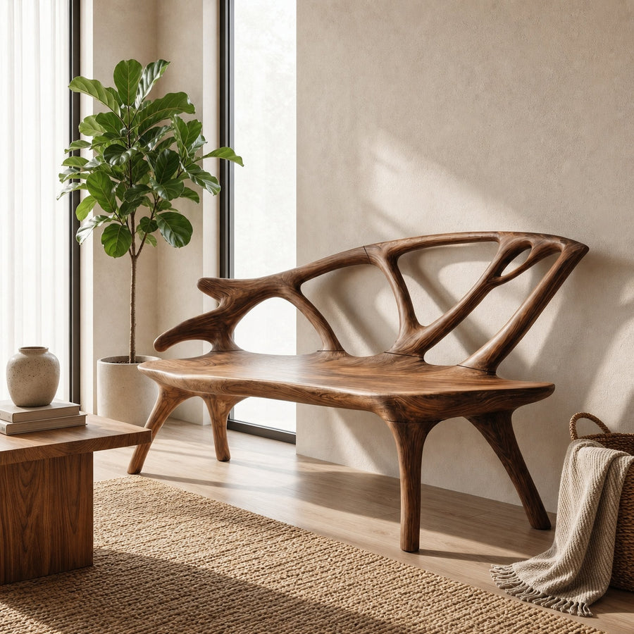 Organic Modern Seating Bench For Lounge