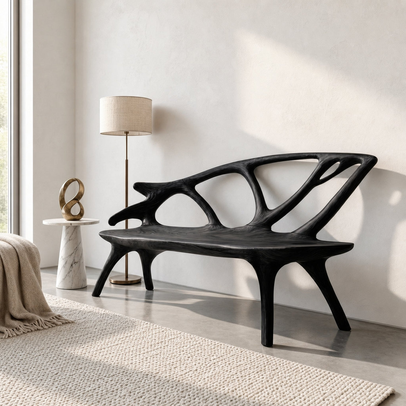 Organic Modern Seating Bench For Lounge - product view 7