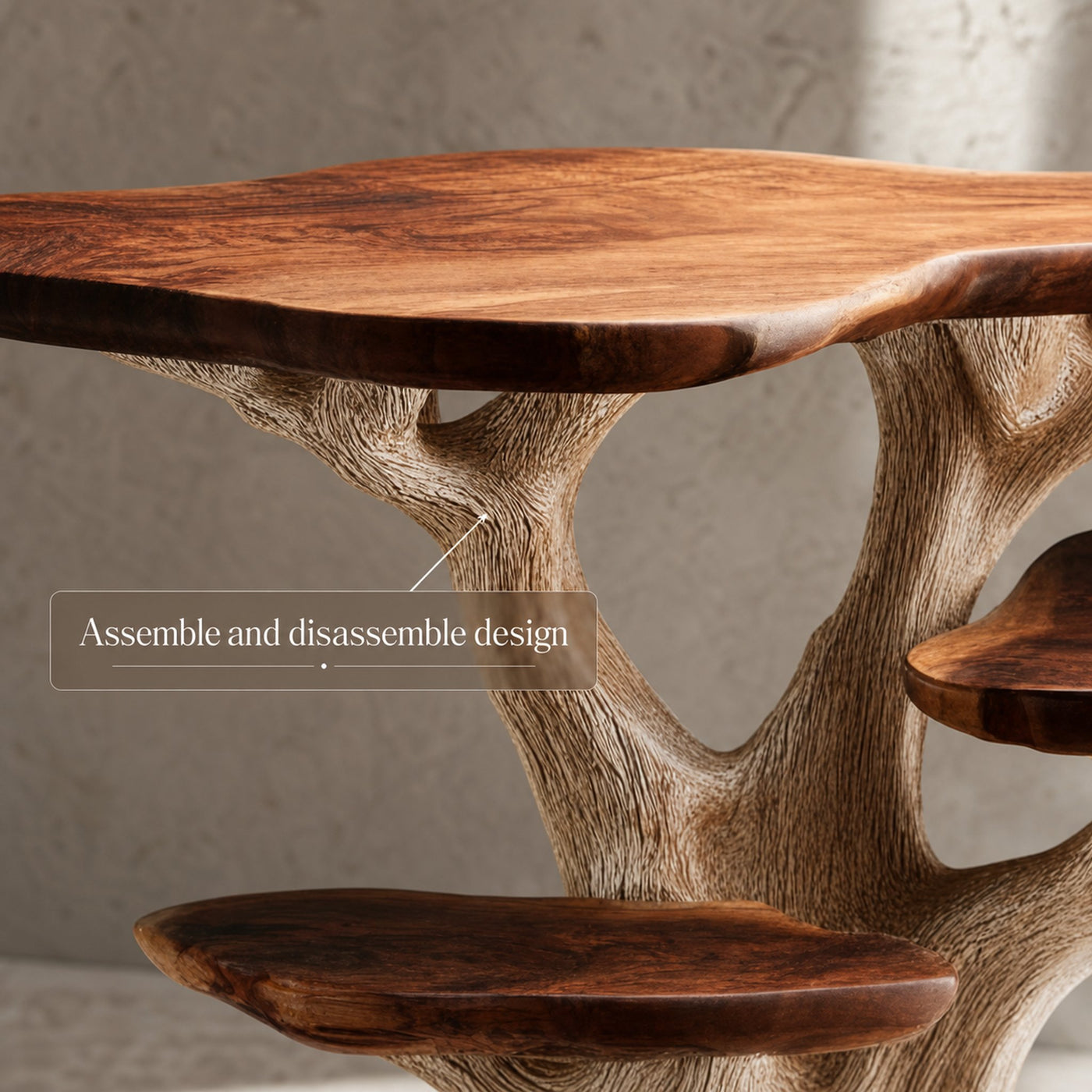 Rustic Artistic Bedside Table Bedroom Furniture - product view 3